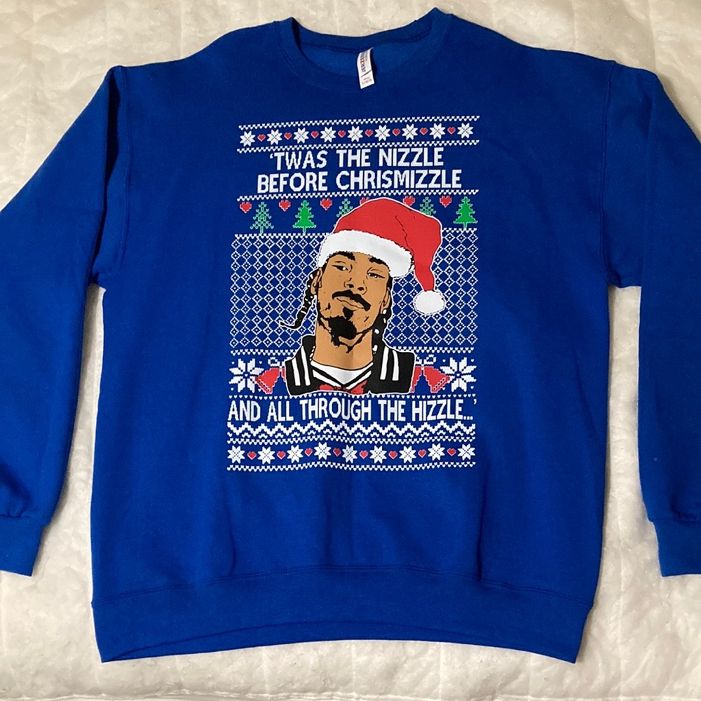 Blue Graphic Men's Sweater